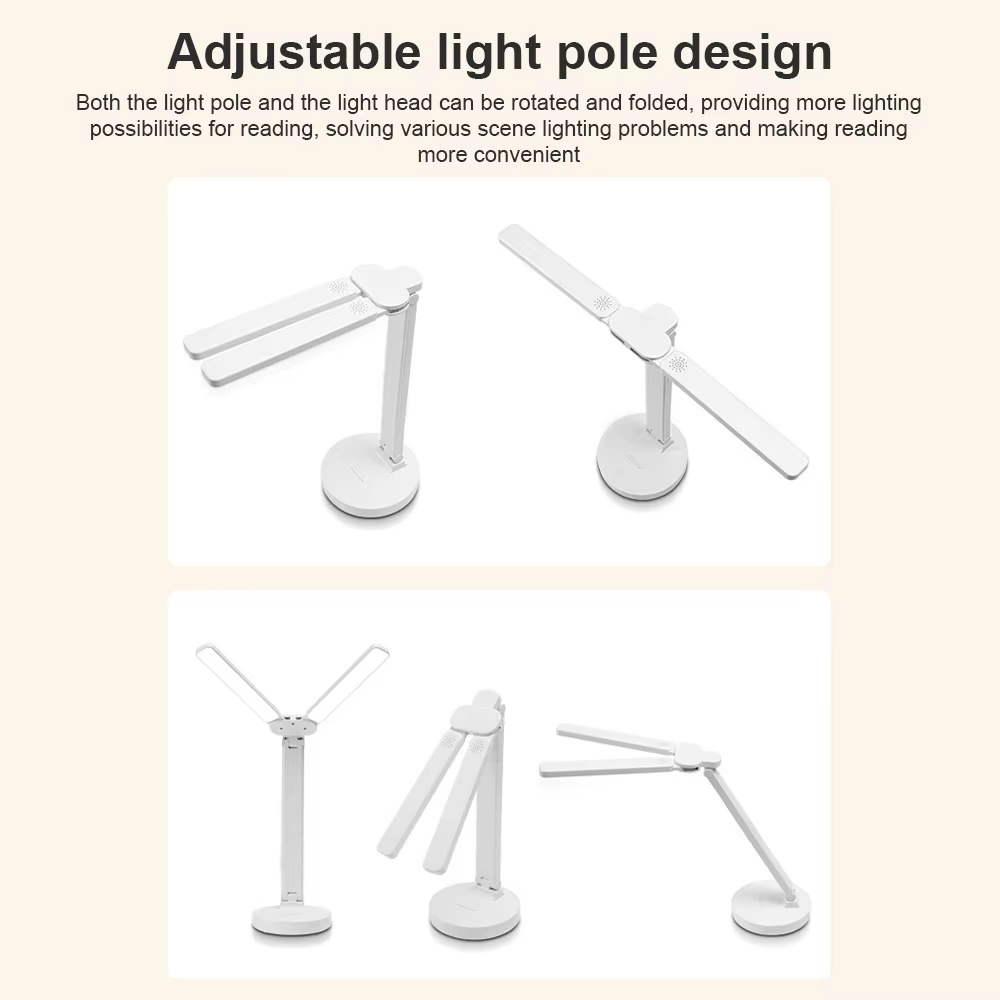 Lampe de bureau LED 3 niveaux Dimmable tactile veilleuse USB Rechargeable Protection des yeux lampe 