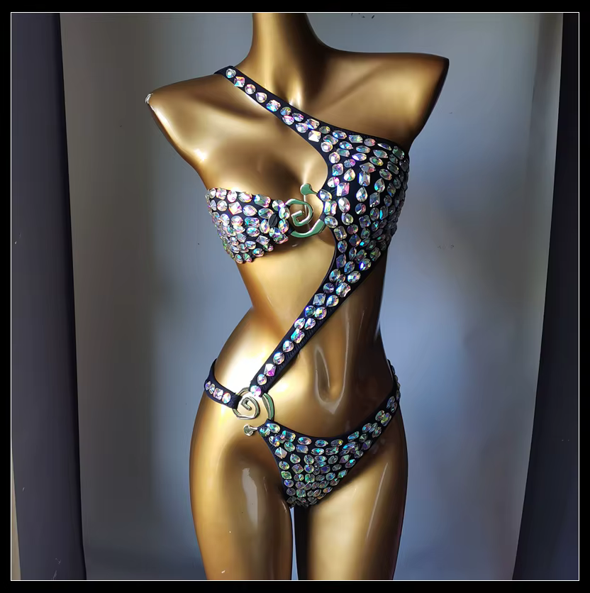 2025 nouvelle mode maillot de bain bar bikinidiamond bikini barre de cristal bikini maillot de bain