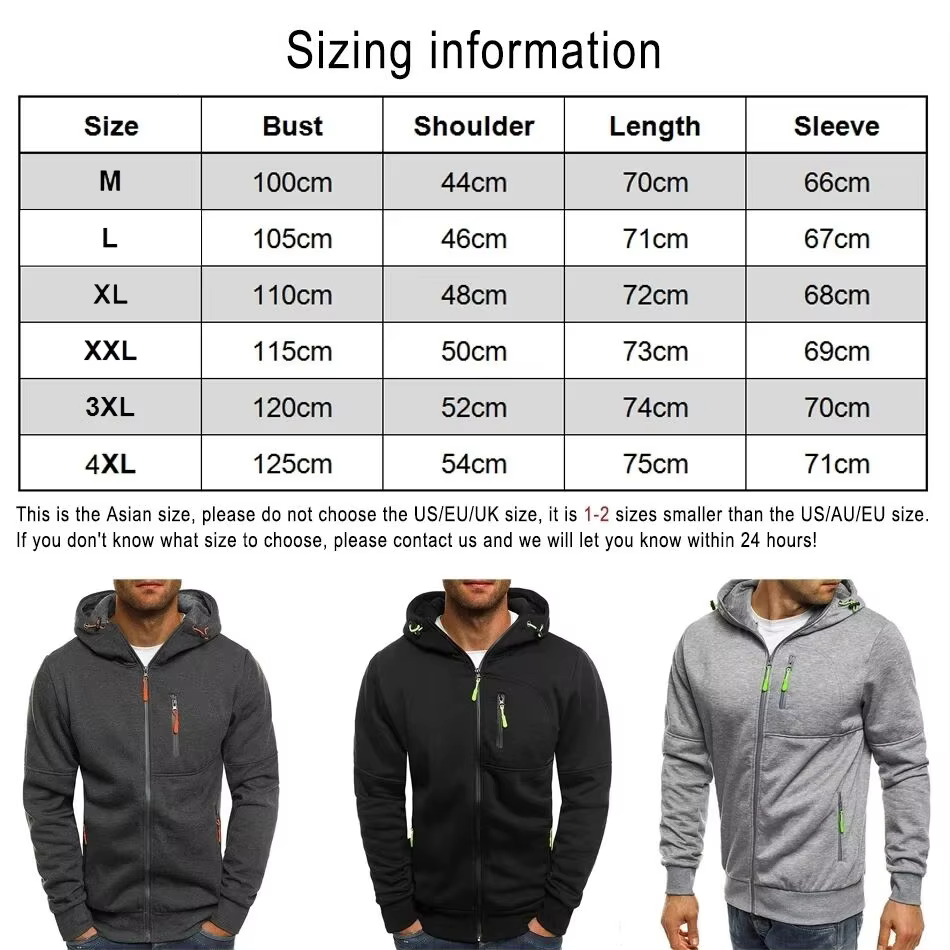 Veste à capuche avec fermeture éclair pour hommes, avec poches, texte d'image de logo personnalisé, 