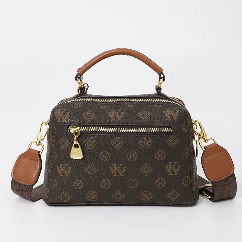 Sac à langer en cuir tendance pour femmes : Sac messager bandoulière unique avec logo de créateur de