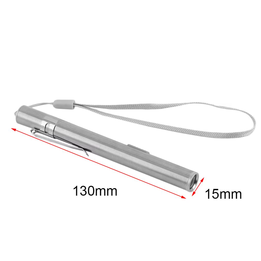 Mini lampe de poche médicale portable aste par USB avec pince en acier inoxydable, lampe torche LED 