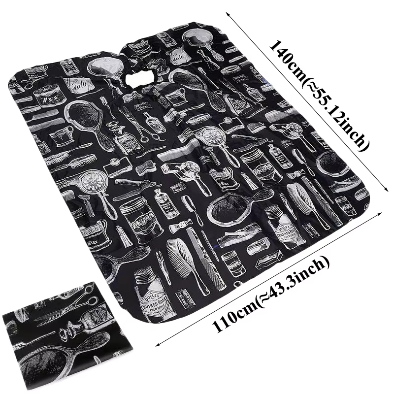 Tablier de coupe de cheveux professionnel, Cape de barbier pour Salon de coiffure, tissu imperméable