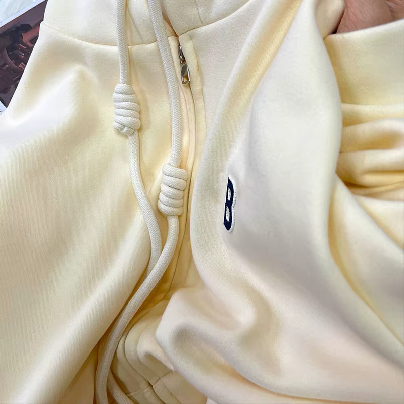 Sweat à Capuche Bordeaux pour Femme, Mode Vintage, Style Coréen, Fermeture Éclair, Assressenti, Brod