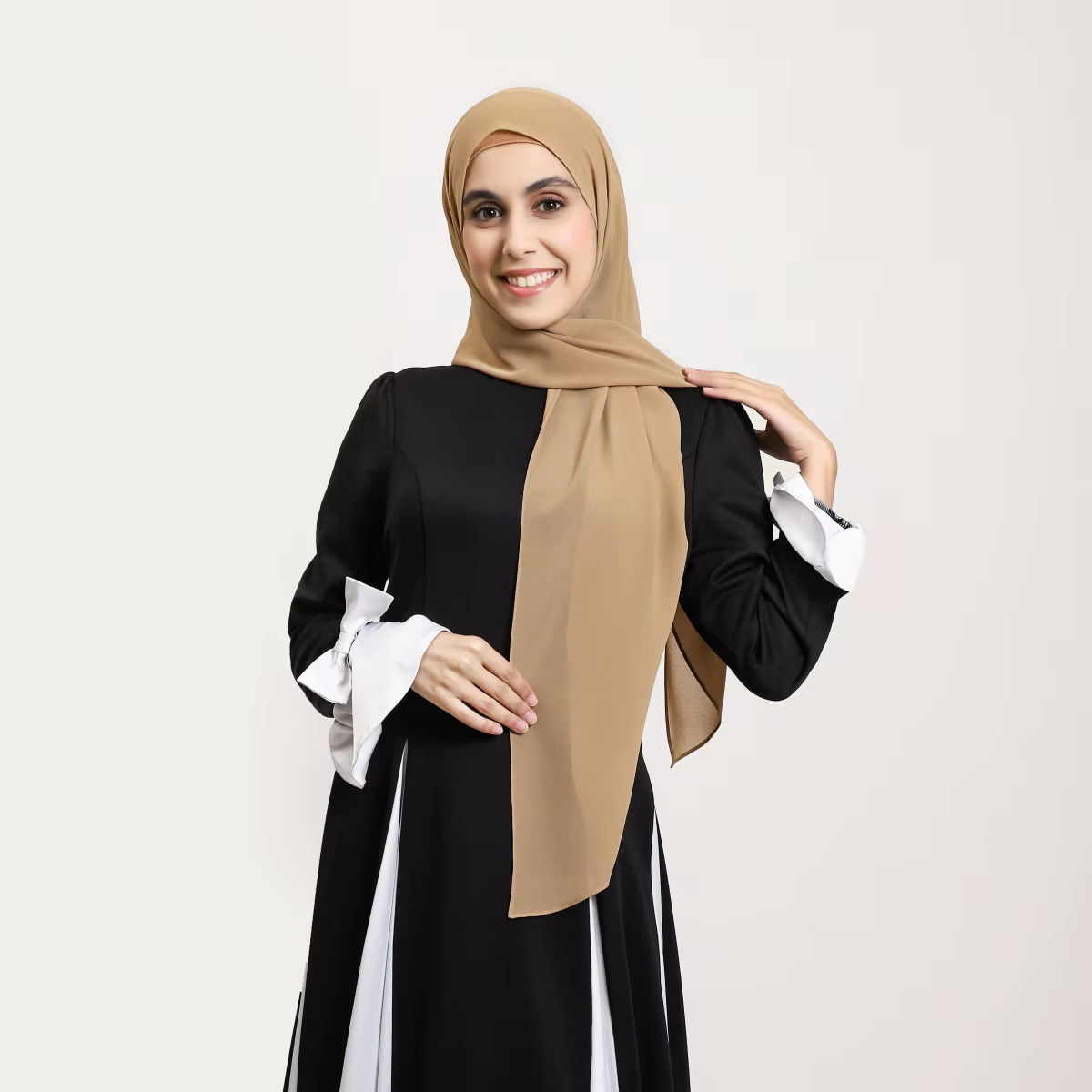 2025 Ramadan femmes solide écharpe intégré magnétique musulman en mousseline de soie Hijab châles tê