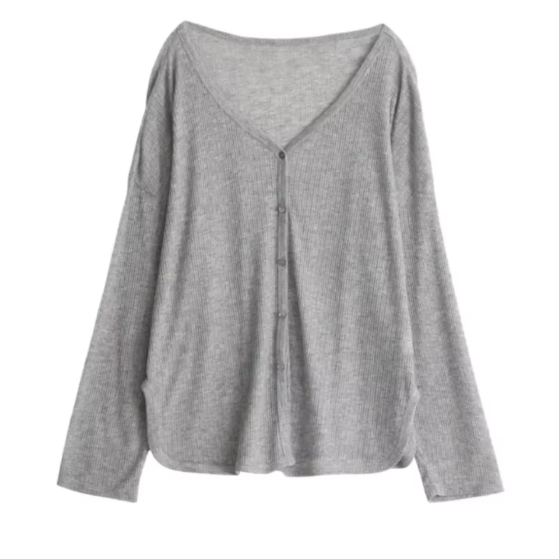 Cardigan femme nouveau col en v à manches longues femme chemise femme pulls Protection solaire femme