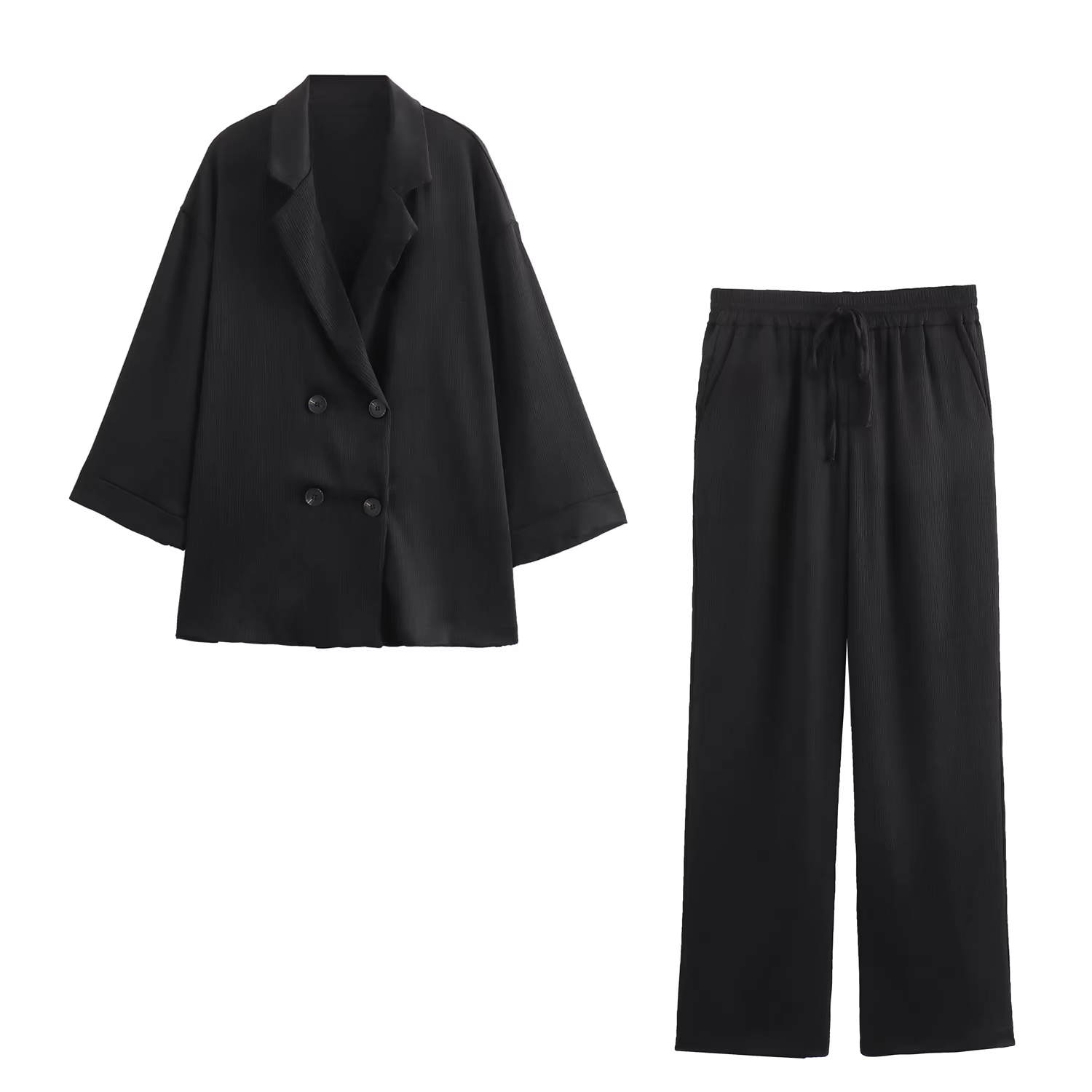 Ensemble veste et pantalon décontractés pour femmes, déformés, trempés, à la mode, style européen et
