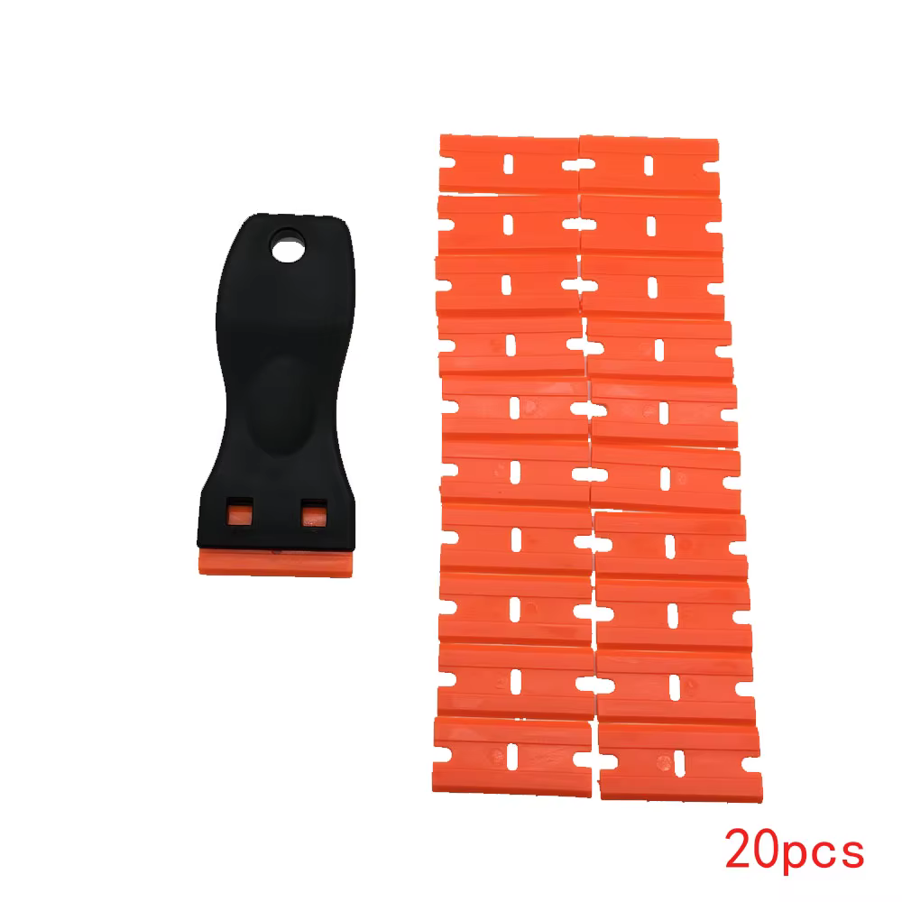 Grattoir de rasoir en plastique avec 10 lames en plastique à Double tranchant, outil d'extension de