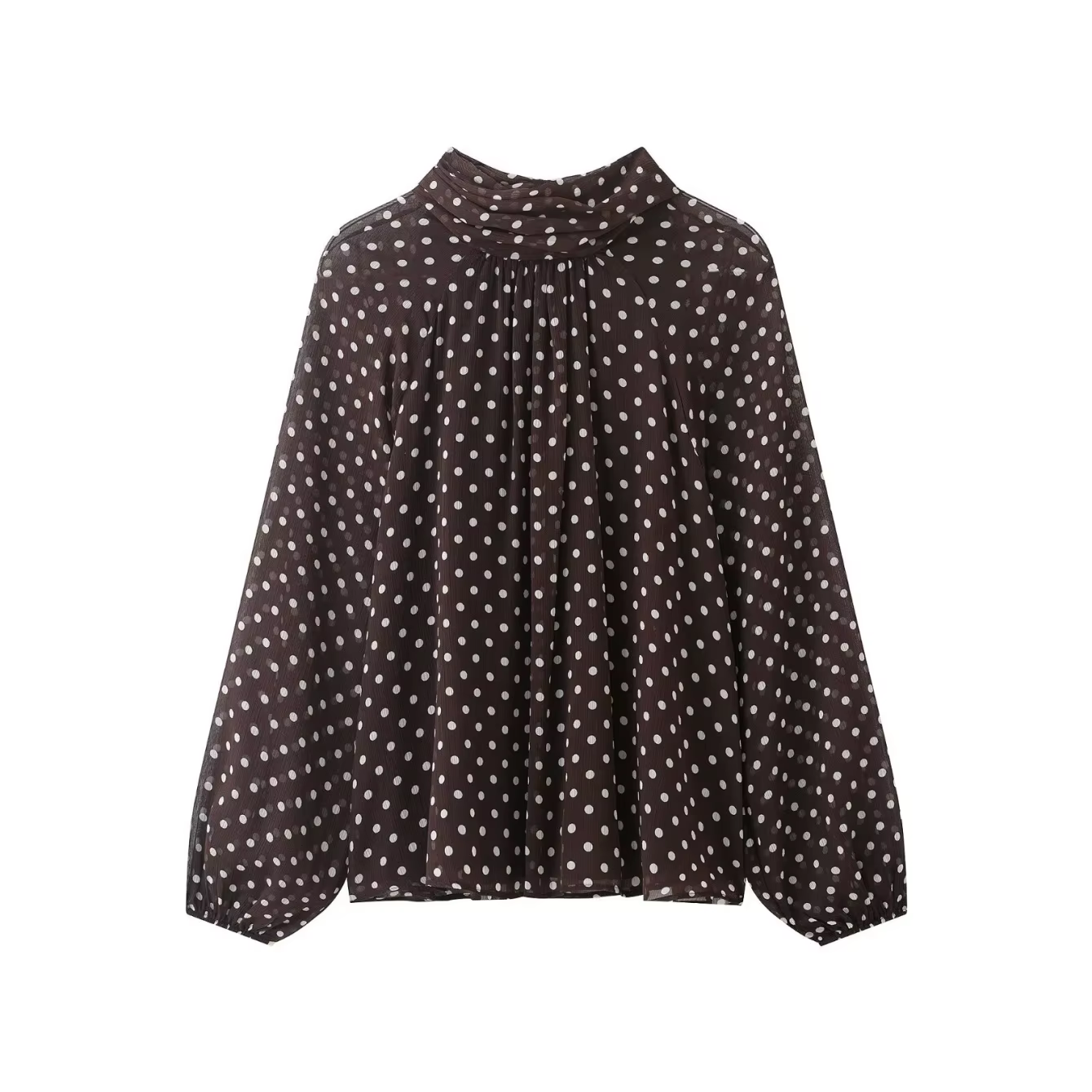 Chemise à manches longues à pois pour femmes, mode printemps automne, chemise à nœud à lacets, chemi