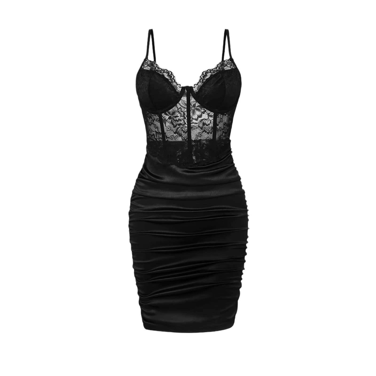 Robe en fibre plissée à motifs de fleurs pour femmes, jupe ronde hanche, robes ajustées, dentelle se