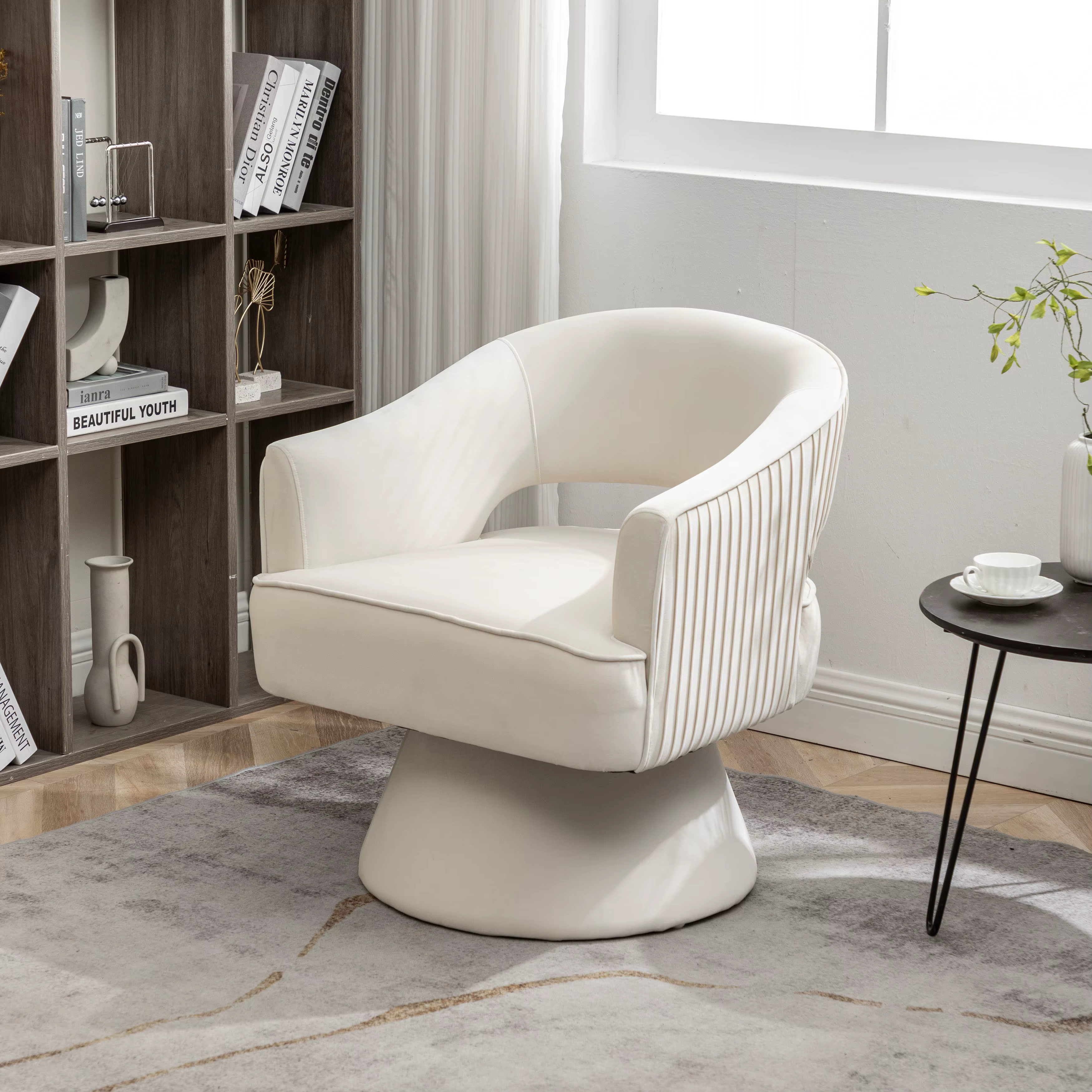 SEYNER-Fauteuil à Bras en Velours, Chaise de Chambre à Coucher, Meubles de Salon, Canapé Simple Nord