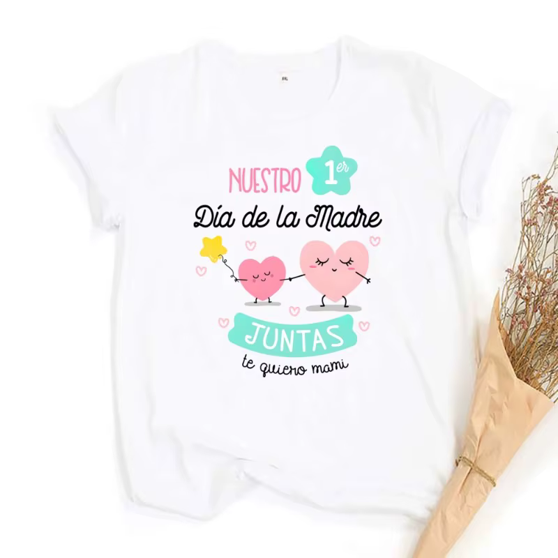 Tenue assortie pour la première fête des mères : chemise à manches courtes pour maman, barboteuse po
