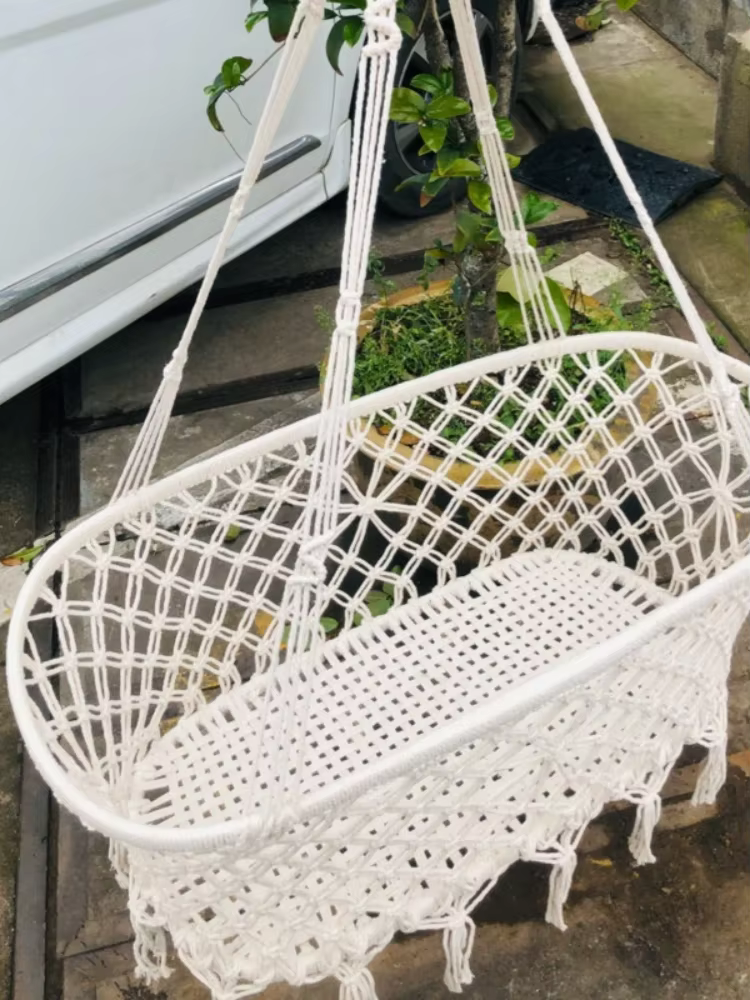Mir suspendu tissé blanc pour bébé de 0 à 6 mois, berceau, balançoire, lit, nouveau-né