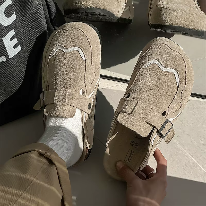 Demi-chaussures pour hommes et femmes, Mules, mocassins, pantoufles, dos ouvert, chaussures décontra