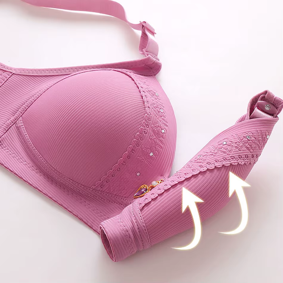 Soutien-gorge d'allaitement sans armatures, soutien-gorge à couverture complète, effet de moulage et