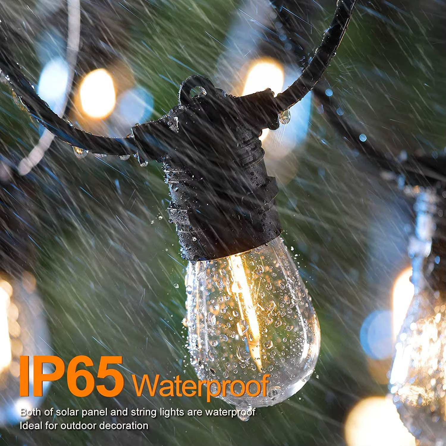 Lot de 10 ampoules à Filament S14 à intensité variable pour guirlandes lumineuses extérieures E27 E2