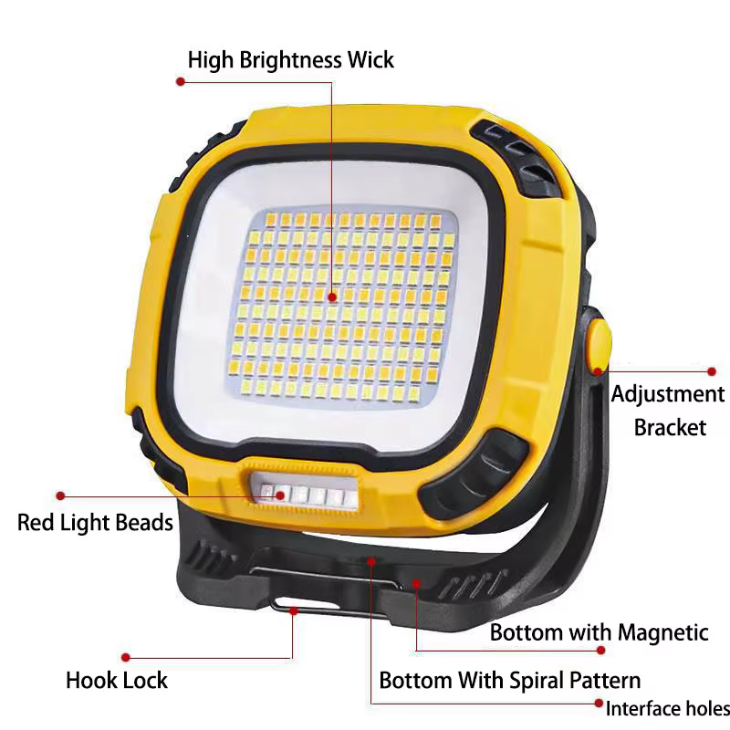 Lanterne LED portable aste, lampe de bain, lampe de poche, camping en plein air, pêche, urgence, lam