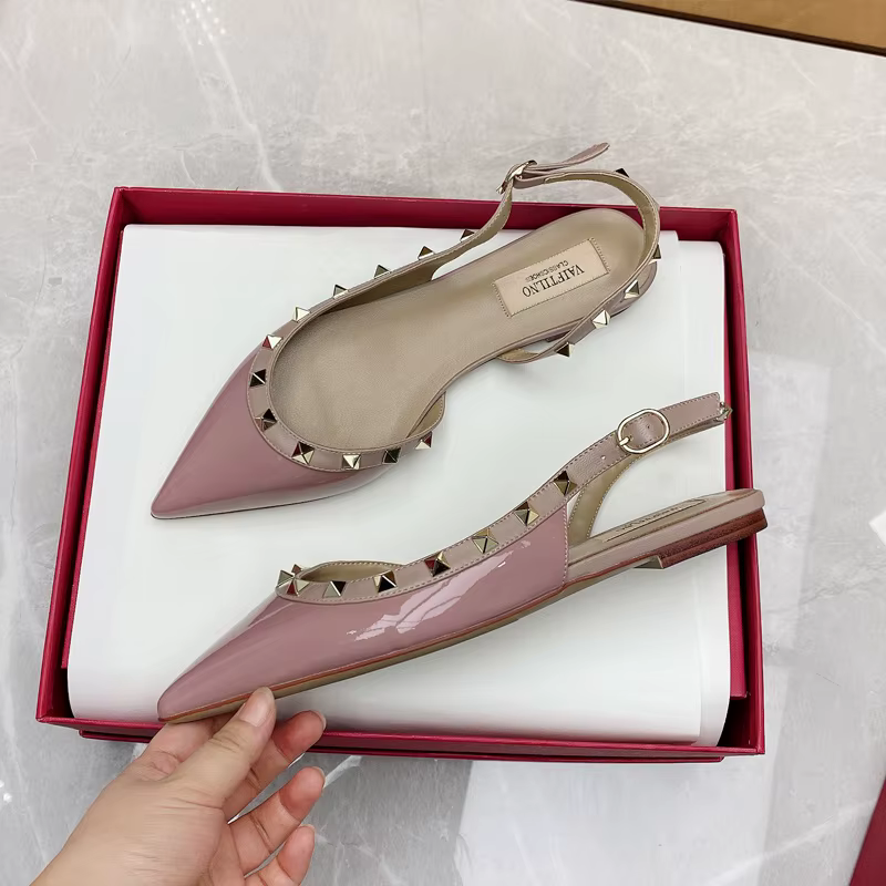 Chaussures pour femmes de haute qualité 2025 chaussures plates en cuir de luxe à la mode sandales po