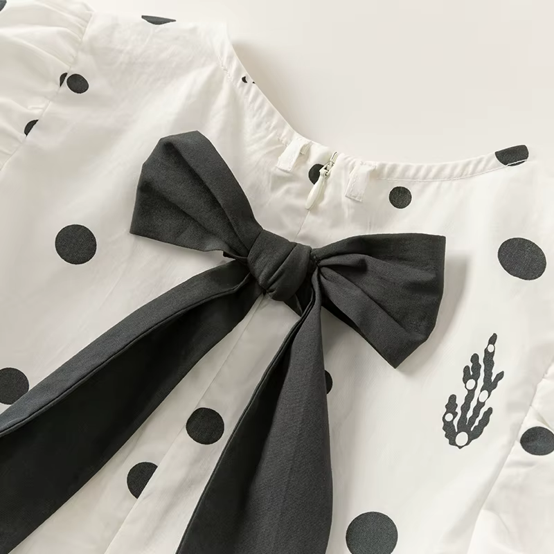 Dave Bella – robe de princesse à manches courtes pour filles, en coton, pour fête d'été et de printe