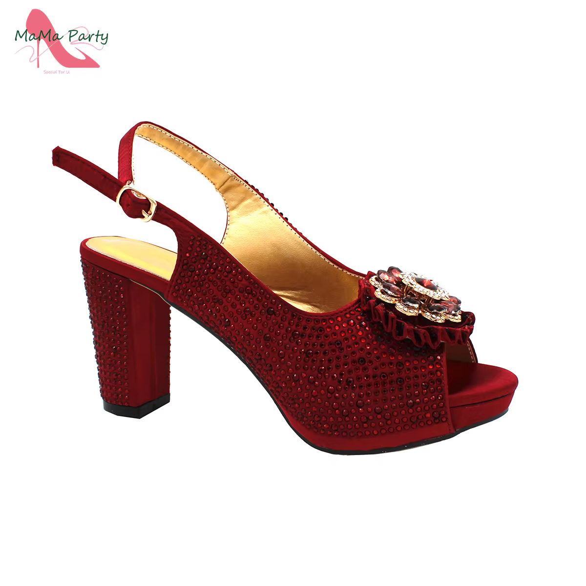 Ensemble de chaussures et de sacs italiens pour femmes, couleur vin, avec plateforme, escarpins nigé