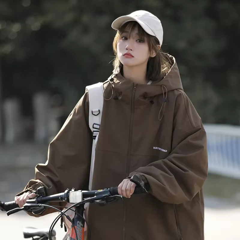 Automne femmes japonais Baseball coupe-vent vestes à manches longues unique manteau d'extérieur haut