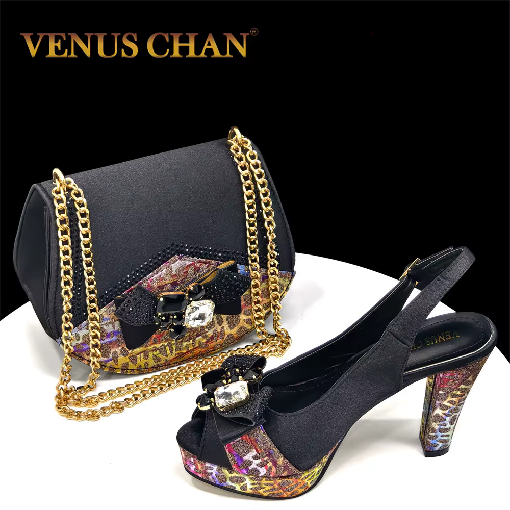 Venus Chan-Ensemble de Chaussures et Sac à Talons Hauts pour Femme, Élégant, Style INS, Nigérian, Po