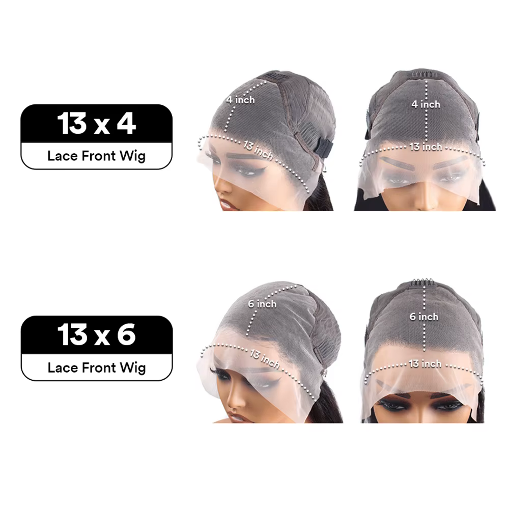 Perruque Lace Frontale 13x6 Cheveux Humains Lisses Baguette, Perruques Cheveux Humains 13x4 HD Lace 