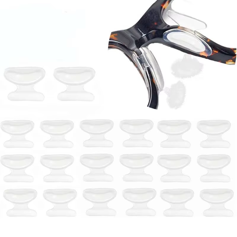 20 pièces plaquette nasale adhésive, plaquettes nasales pour lunettes bâton sur Silicone anti-dérapa
