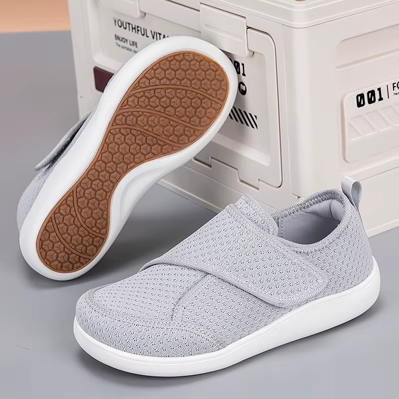 Chaussures ouvertes pour personnes âgées, chaussures pour diabétiques réglables, pieds gonflés, larg