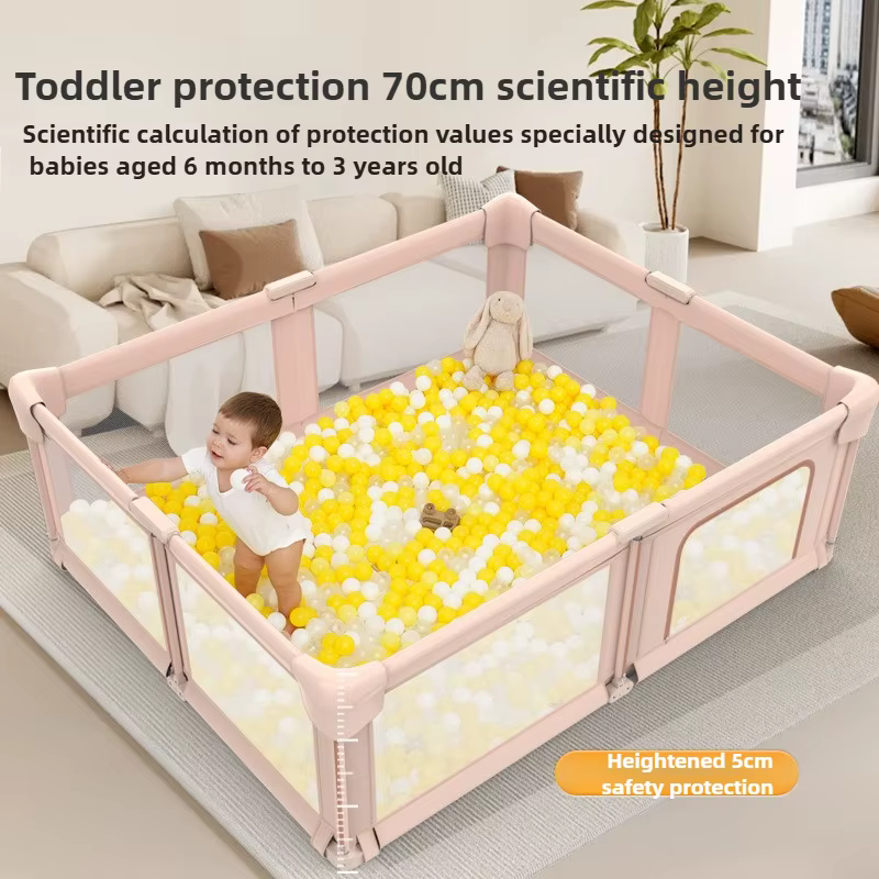 Clôture de sécurité pliable pour enfants – Parc d'assemblage sans outils pour les tout-petits, barri