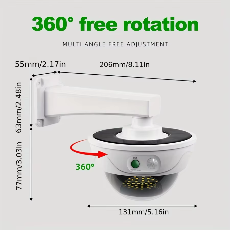 1pc 34 LED fausse surveillance modélisation lumière extérieure infrarouge capteur humain lumière éta