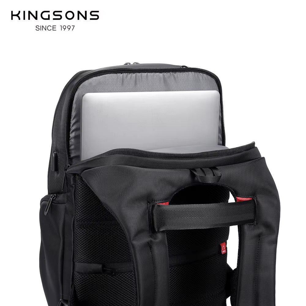 Kingsons hommes sacs à dos 15 ''17'' sac à dos pour ordinateur portable USB chargeur sac antivol sac