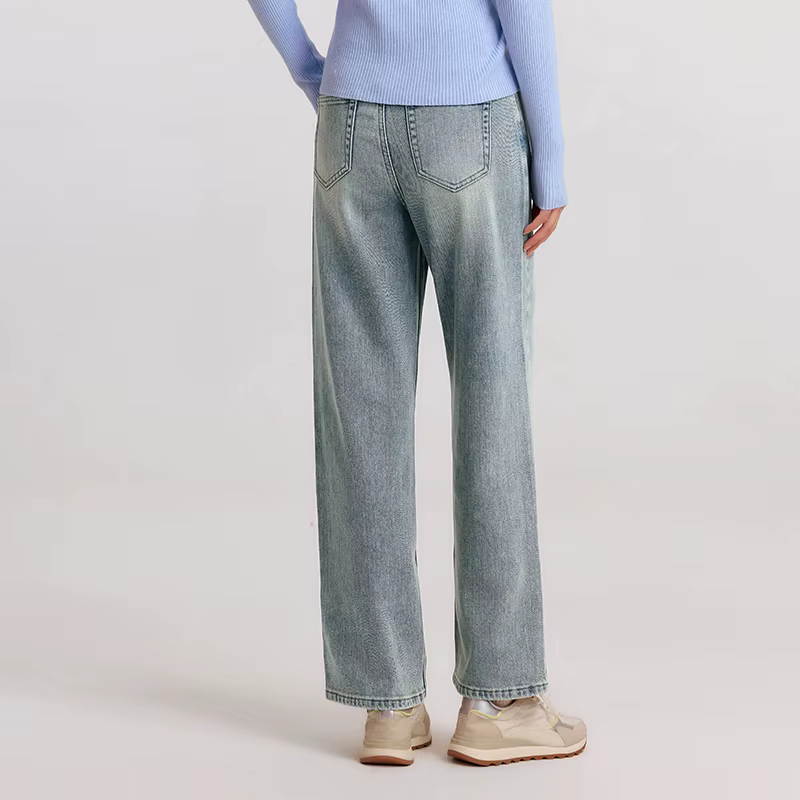 SEMIR-Jean Confortable à Jambes Larges pour Femme, Pantalon Effiloché, FjDenim, Nouvelle Collection 
