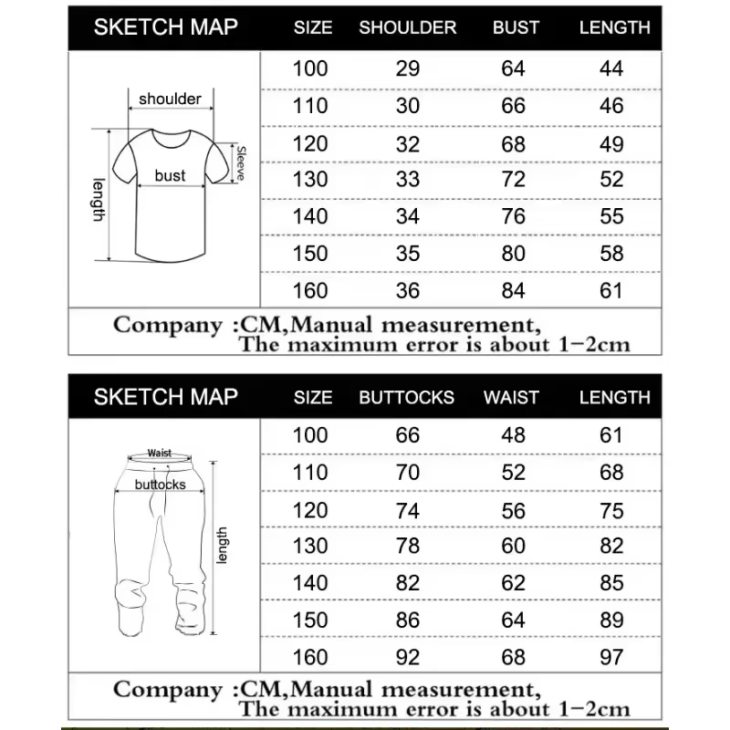 Ensemble de t-shirts de dessins animés de voitures pour hommes et femmes, loisirs en plein air, mode