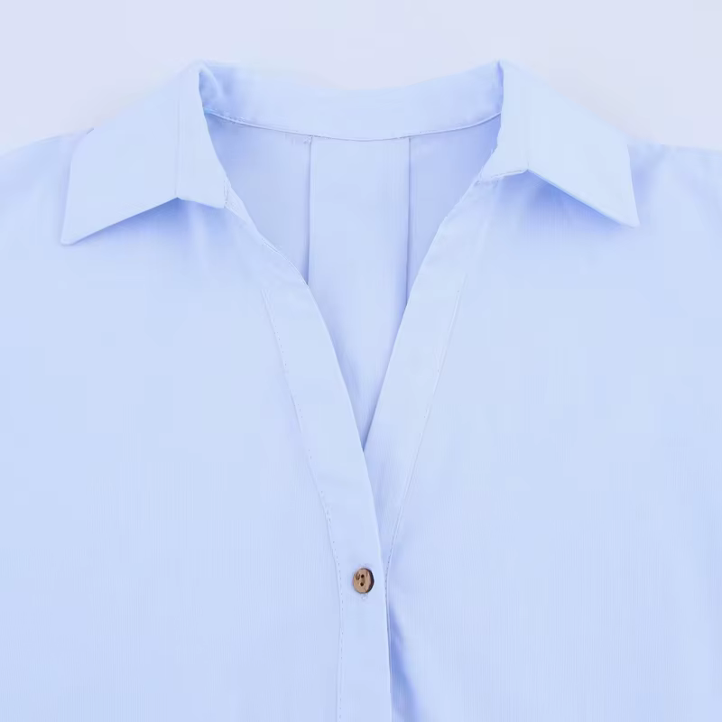 HXAO 2025 chemise femme été culture chemises et chemisiers surdimensionnés blanc bleu Rose marron ch