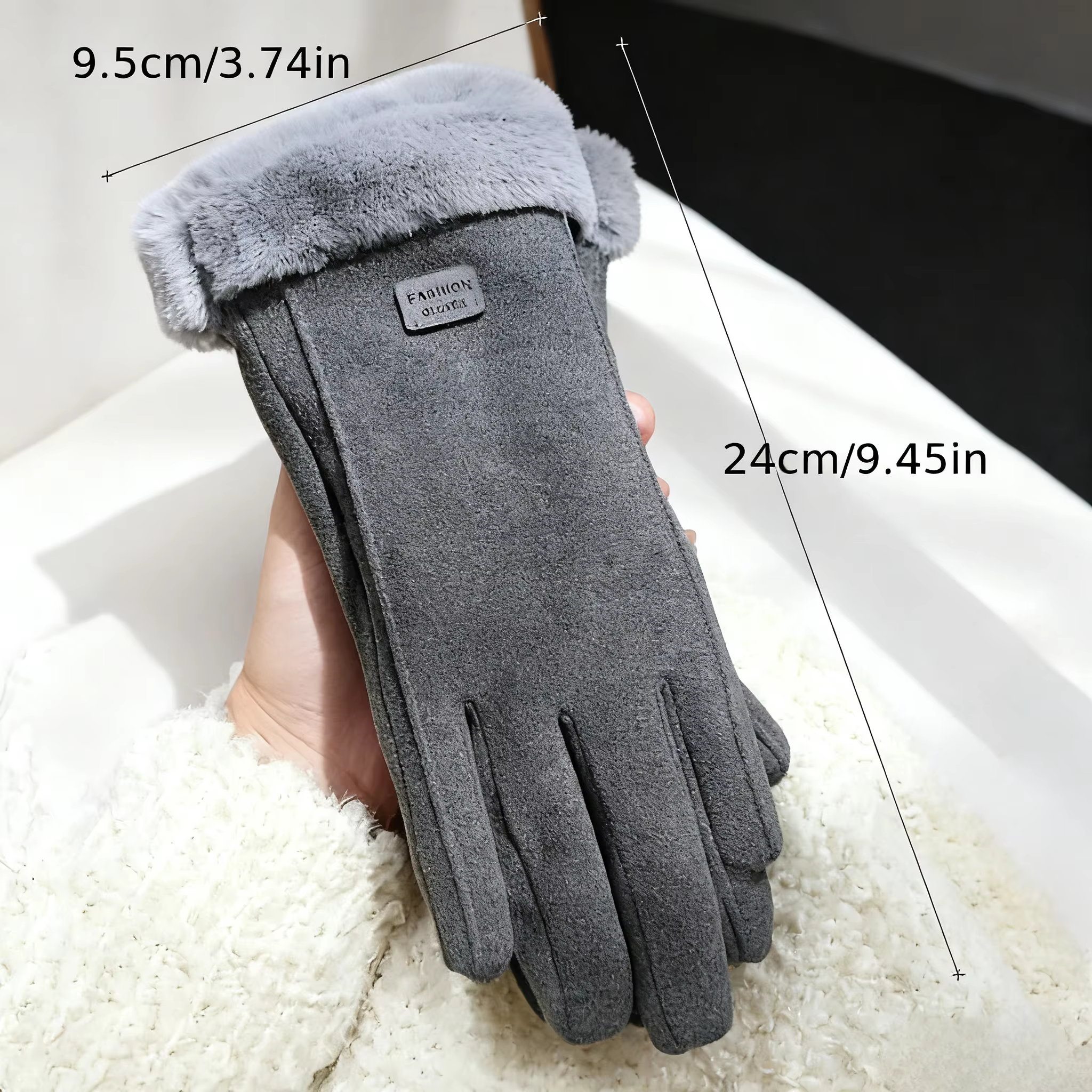Gants d'hiver chauds pour femmes, compatibles avec les écrans tactiles, doublés de peluche, épais, p