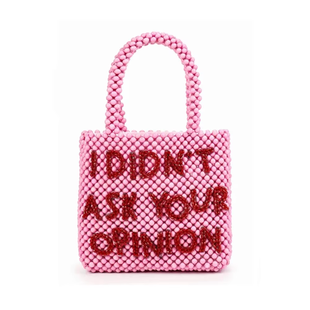 Sac à Main de Styliste en Perles pour Femme, Fourre-Tout de Marque, Mignon, Lettre Perlée, Fait à la