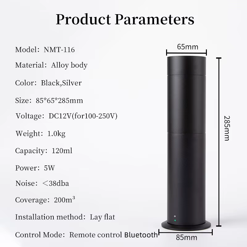 Diffuseur d'arôme 360 parfums jusqu'à 600 pieds carrés colonne parfum purificateur d'air matériau mé