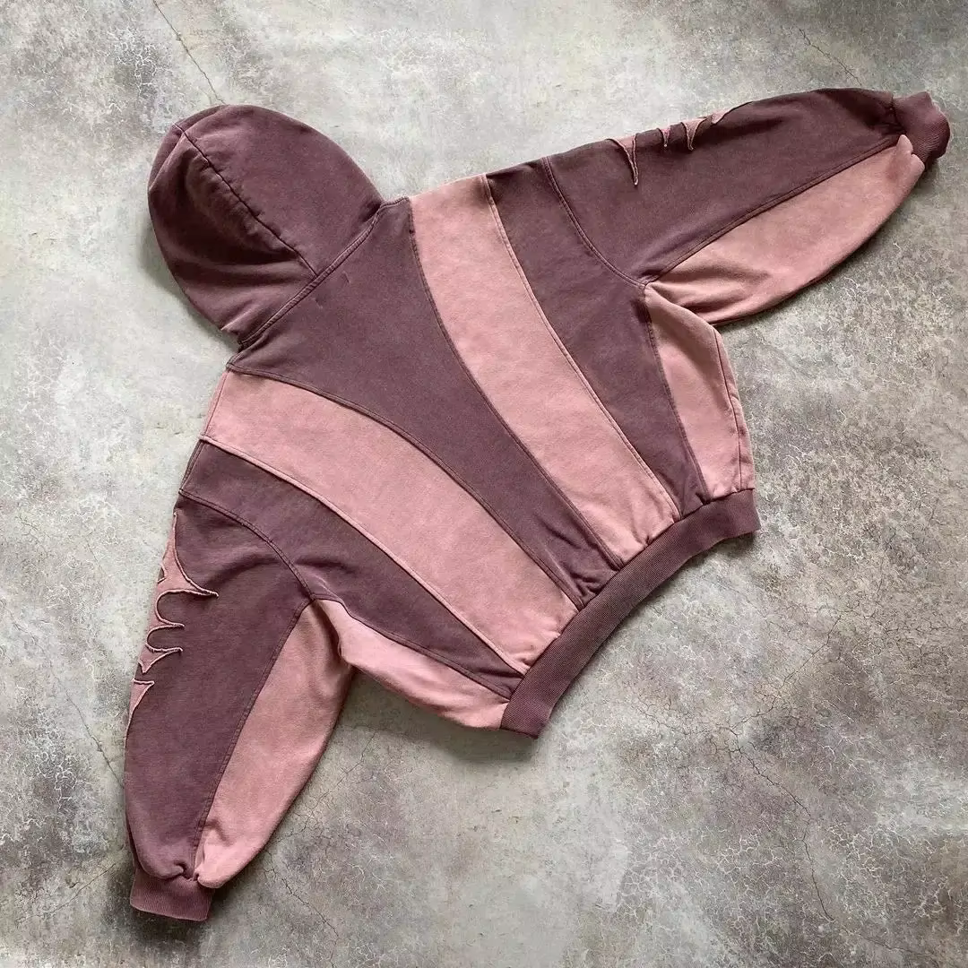 Sweat à capuche avec chapeau, style de rue américain, haut de gamme, broderie anglaise, nouveau swea