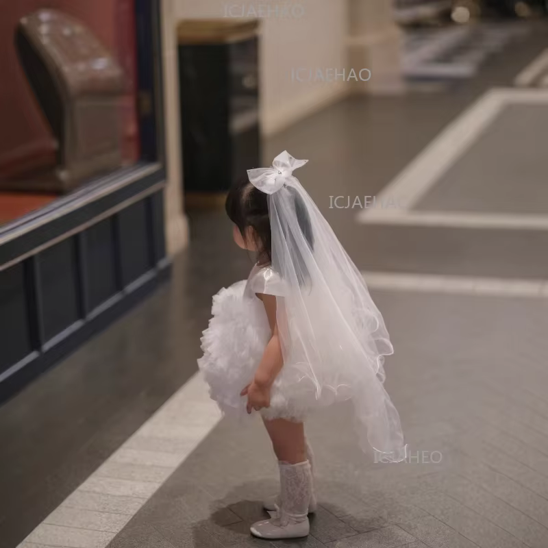 Robe de cérémonie pour enfant 2026, style tutu, pour mariage, demoiselle d'honneur, bébé fille, fête
