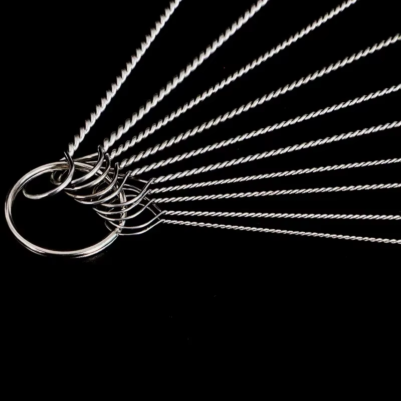 Ensemble de 10 brosses à cheveux souples en acier inoxydable, Tube à essai, brosse à biberon multifo