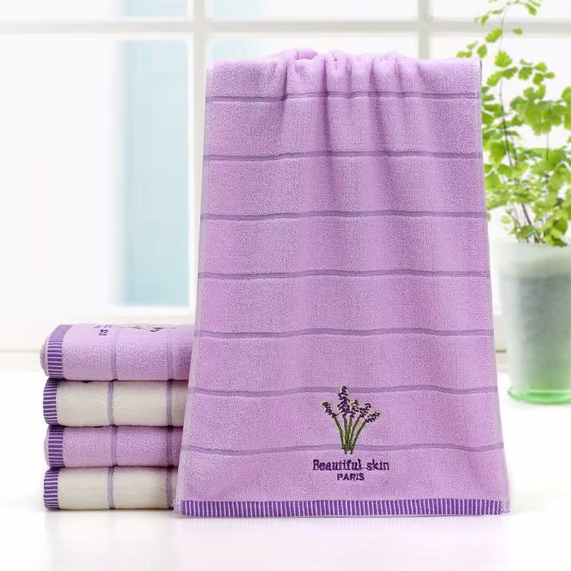 Serviette de bain brodée en coton de haute qualité, ensemble de draps doux pour les mains et le visa