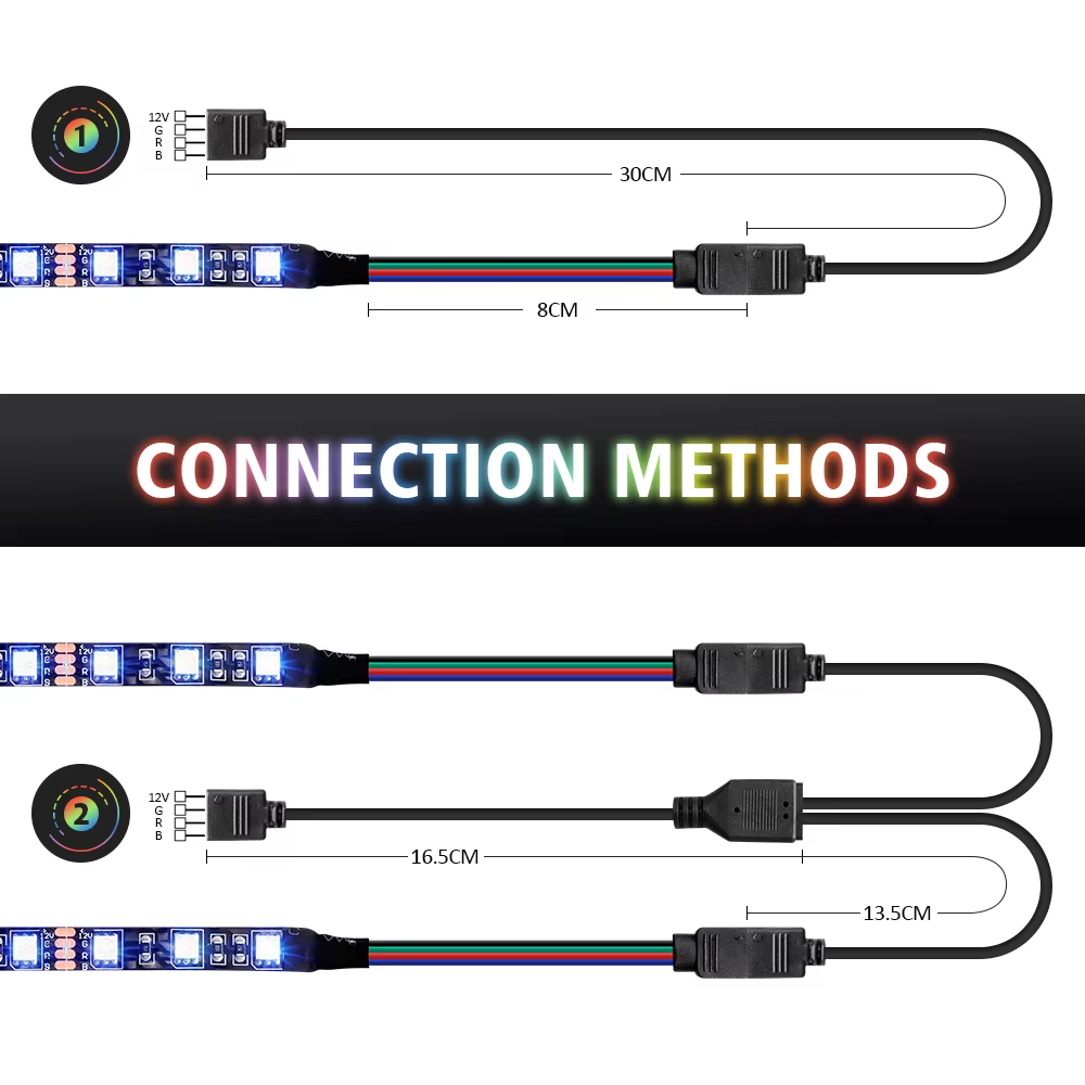Bande lumineuse Led RGB pour PC de jeu, 12V, 4 broches, 5050 RGB, pour Aura Sync MSI Mystic Light, c