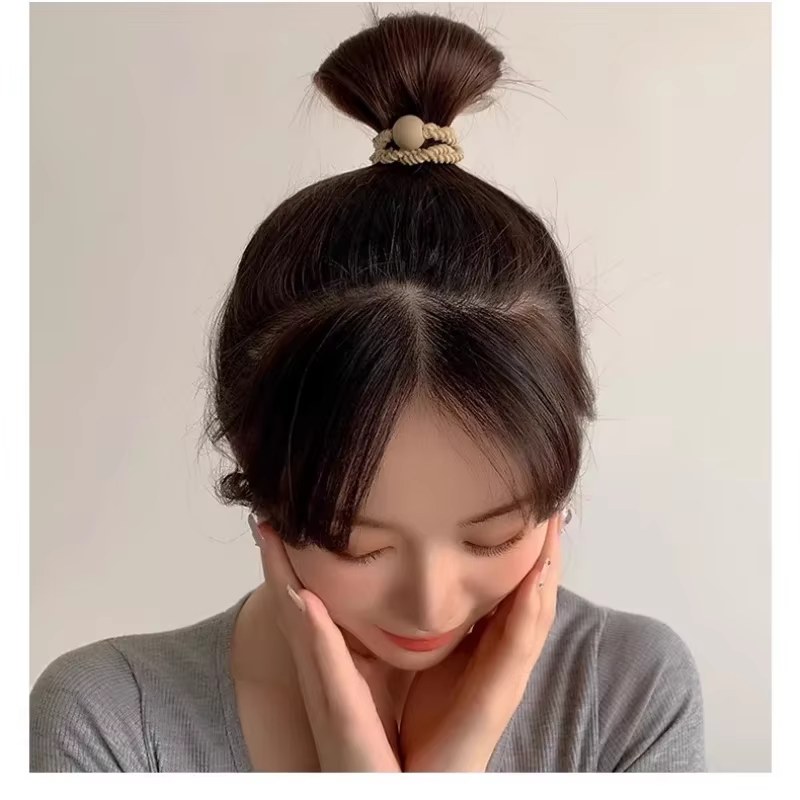 Lot de 10 élastiques à cheveux en cuir pour femme, pour queue de cheval haute, accessoires capillair