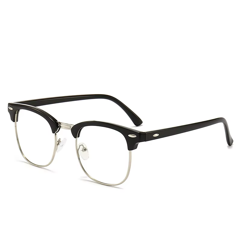 Lunettes rétro Anti-lumière bleue pour hommes et femmes, demi-monture classique Vintage, blocage de
