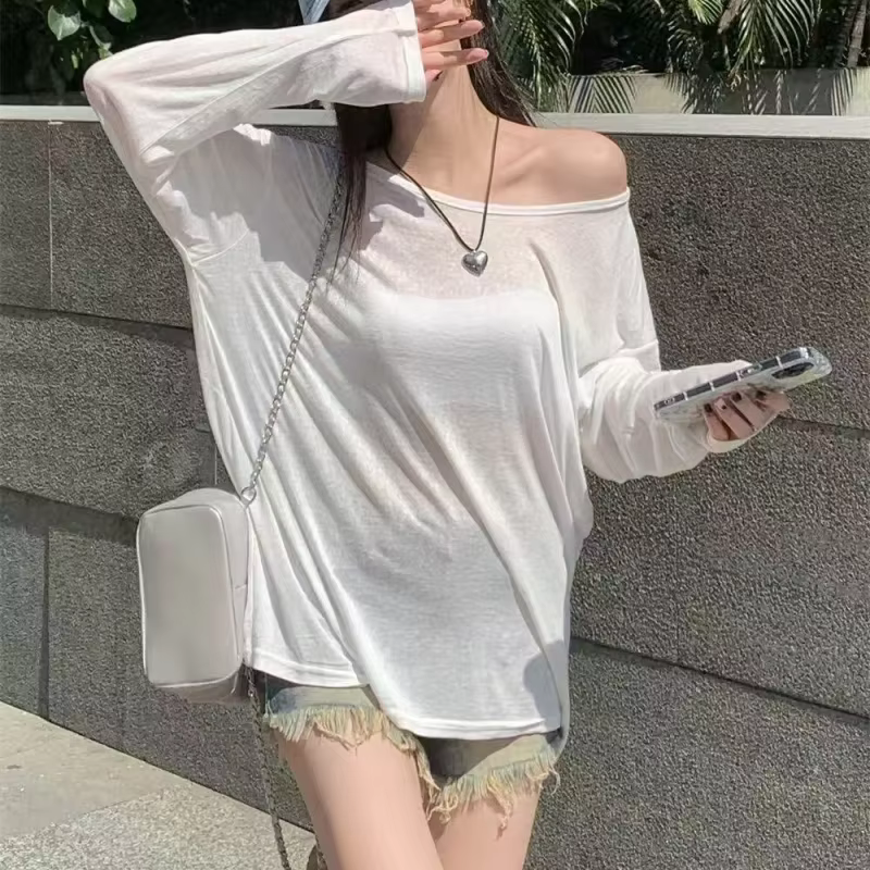 T-shirt ample et transparent sexy pour femme – Collection été 2026 – Chic et décontracté – Couleur u