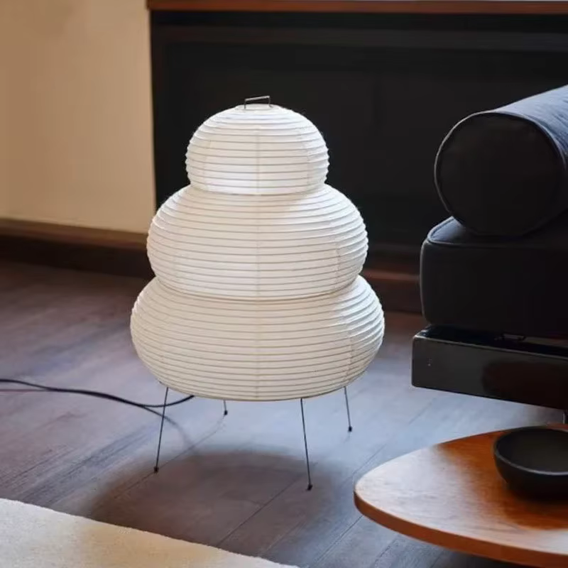 Lampe de Table Akari Noguchi Yong au Design japonais, papier de riz blanc, lampes de bureau décorati