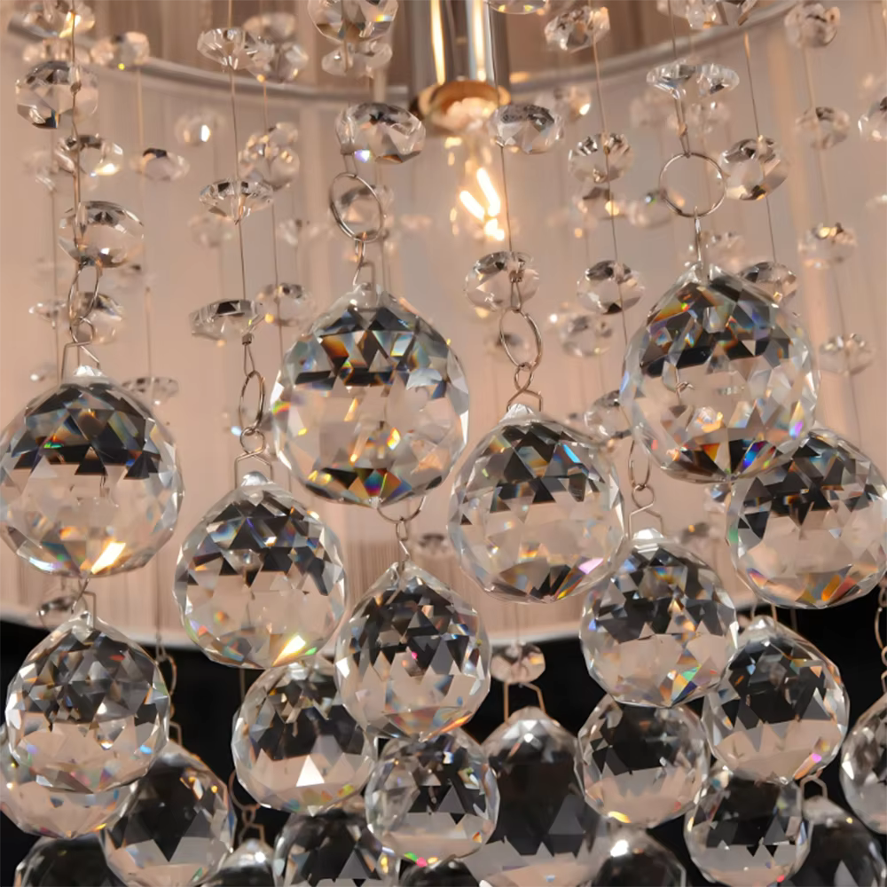 Boule de lustre en cristal K9 rouge/rose/noir/ambre, 15/20/30/40mm, pour suspendre des pendentifs de