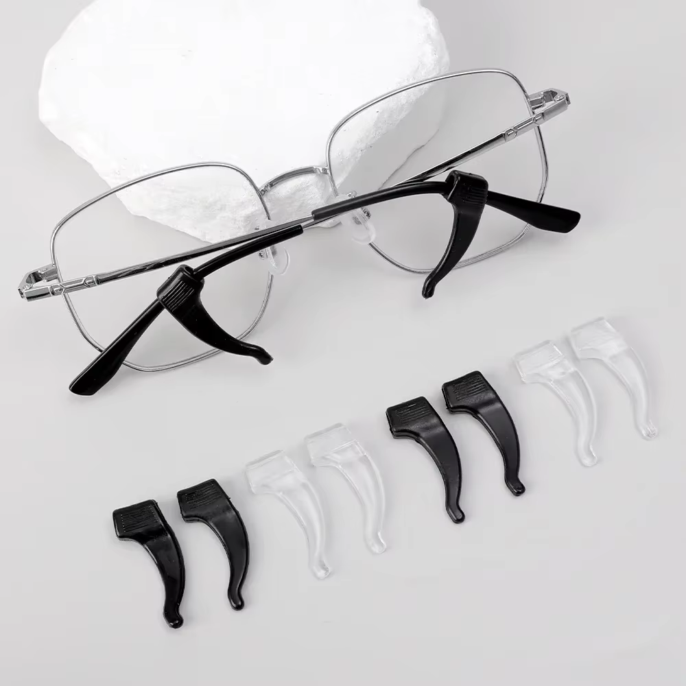 Crochets d'oreille antidérapants en Silicone, 50 pièces, poignées élastiques pour lunettes, bouchon 