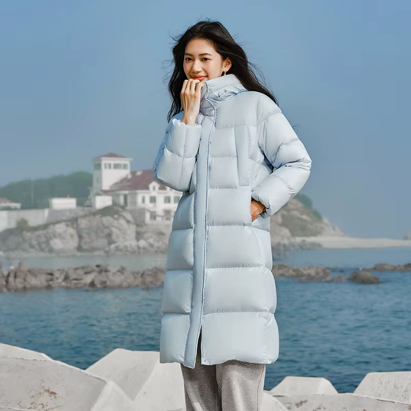 Doudoune longue imperméable pour femme Semir, nouvelle collection hiver 2025, manteau ample à capuch