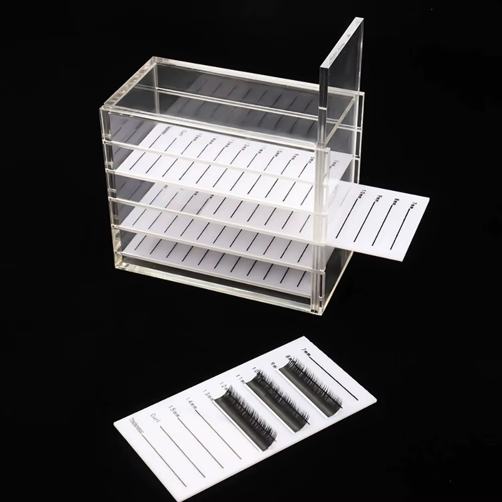 Boîte de rangement pour Extensions de cils, 5 couches, palette acrylique, support organisateur de ci